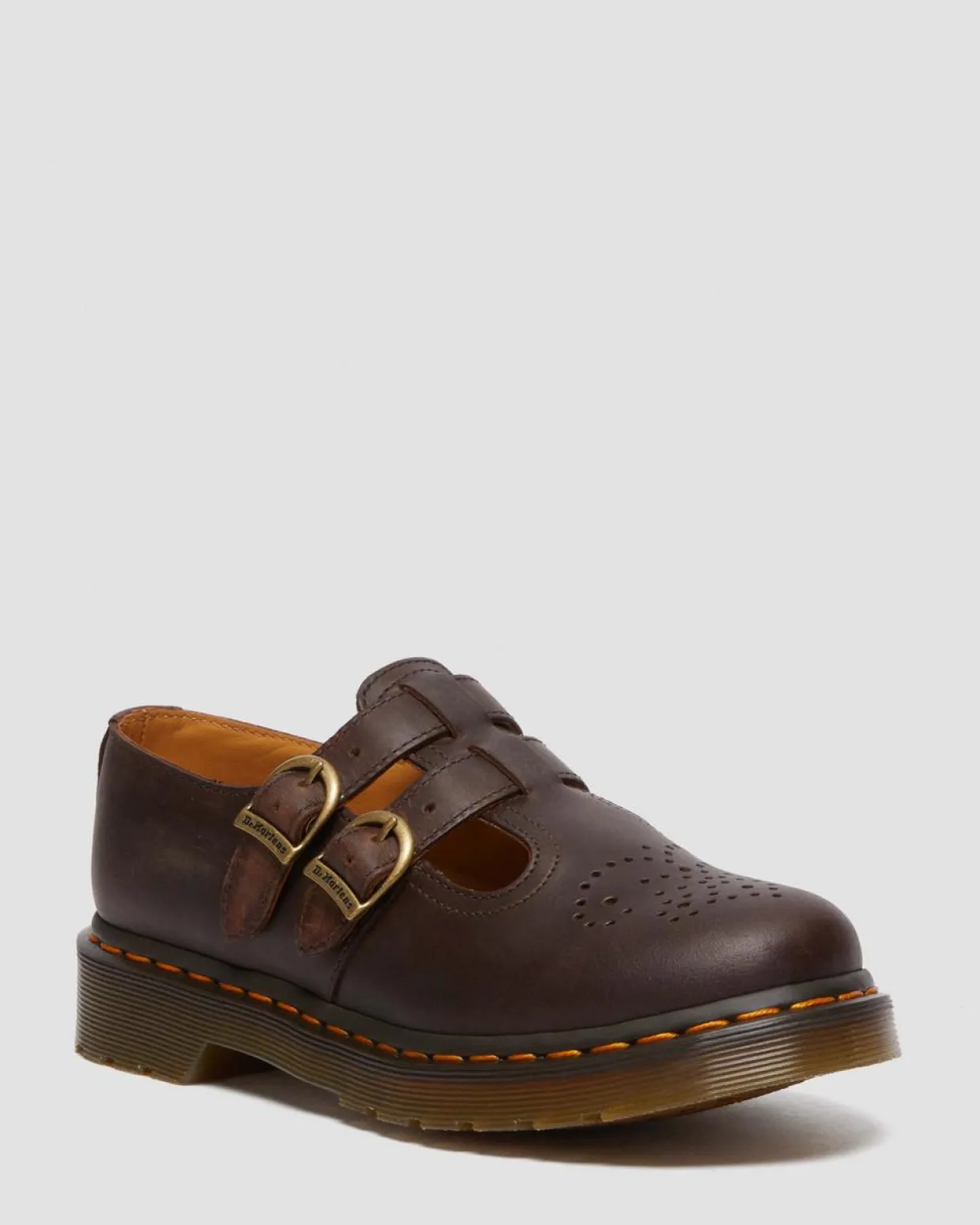 Dr. Martens Babies 8065 En Cuir Crazy Horse Marron foncé — Crazy Horse Shop