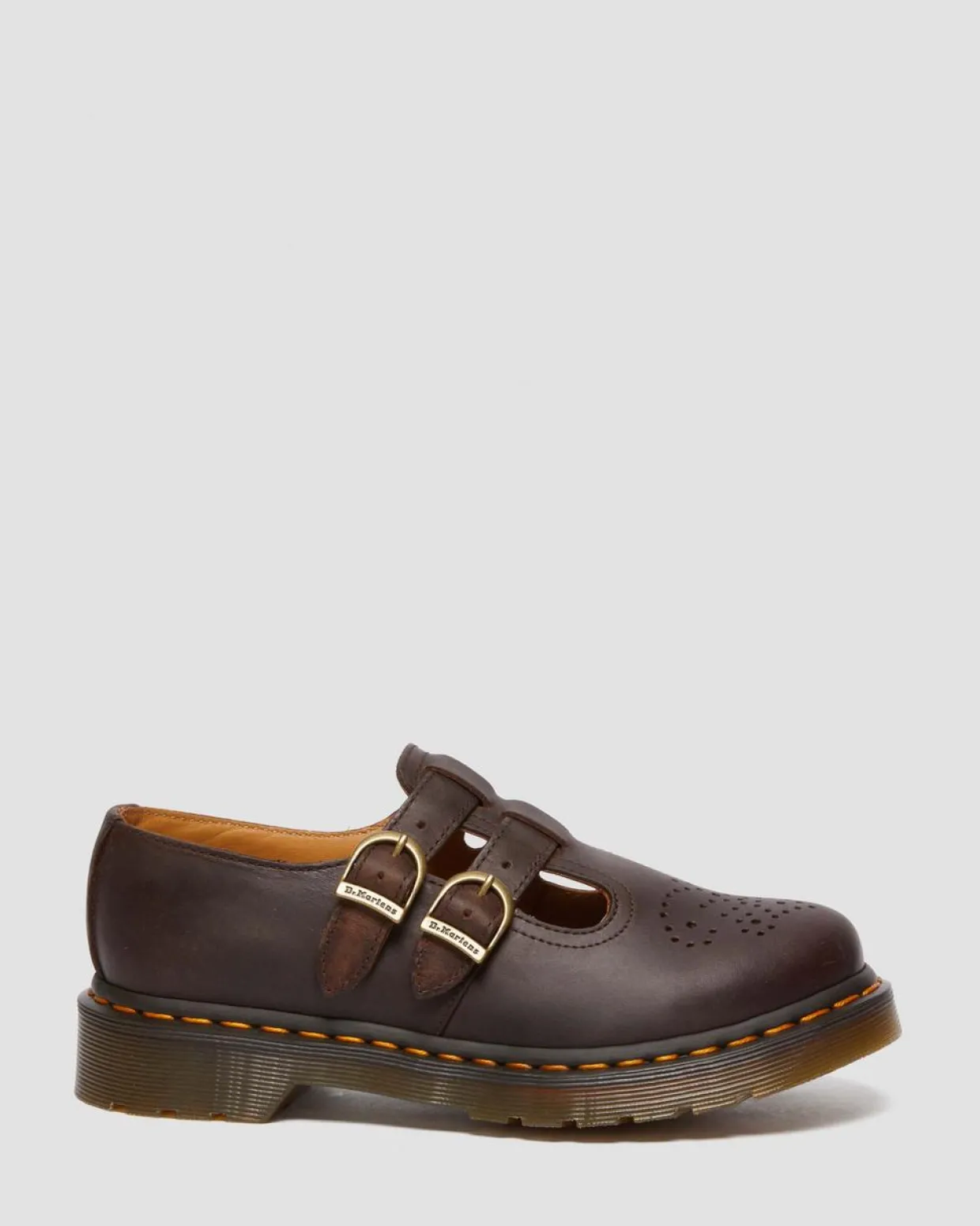 Dr. Martens Babies 8065 En Cuir Crazy Horse Marron foncé — Crazy Horse Shop
