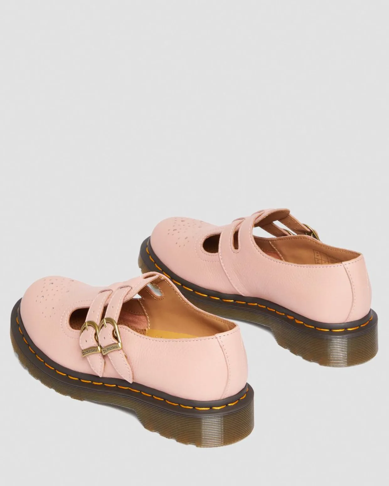 Dr. Martens Babies 8065 En Cuir Virginia Peach Beige — Virginia Hot