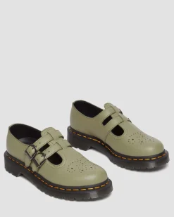Dr. Martens Babies 8065 En Cuir Virginia Muted Olive — Virginia Cheap