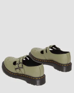 Dr. Martens Babies 8065 En Cuir Virginia Muted Olive — Virginia Cheap