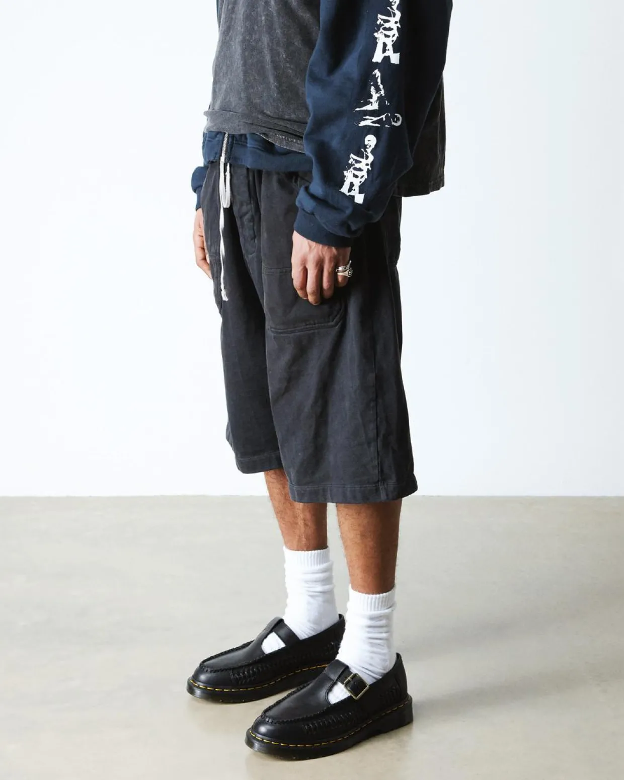 Dr. Martens Babies Adrian En Cuir Tressé à Brides En T Black — Analine Discount