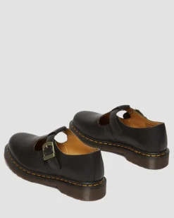 Dr. Martens Babies En Cuir Regency à Brides En T Black — Regency Calf Clearance