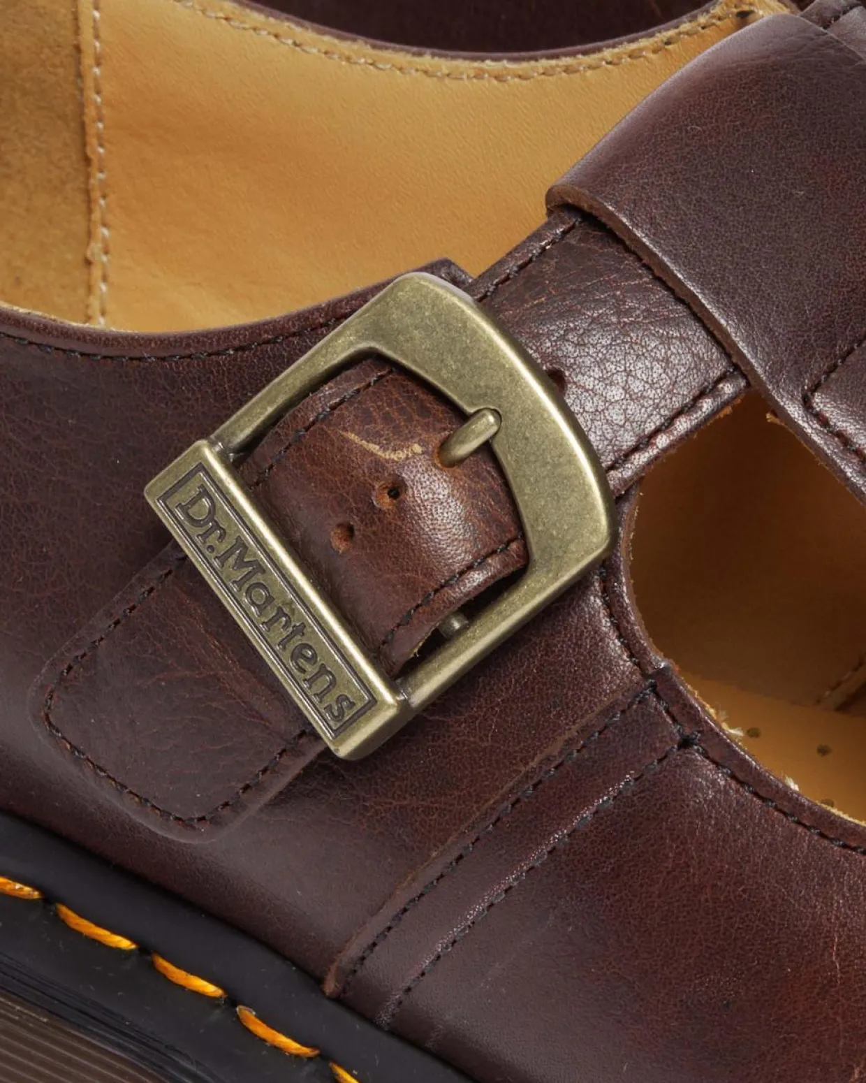 Dr. Martens Babies En Cuir Regency à Brides En T Whiskey — Regency Calf Best