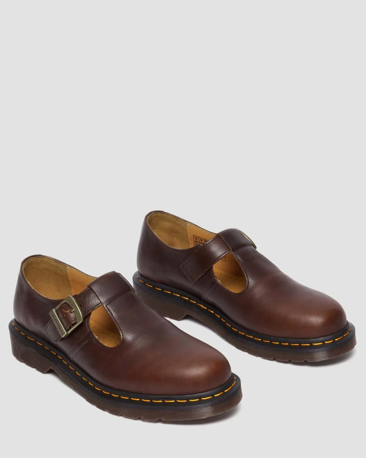 Dr. Martens Babies En Cuir Regency à Brides En T Whiskey — Regency Calf Best