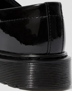 Dr. Martens Babies Maccy II En Cuir Verni Pour Ado Noir — Patent Leather Hot