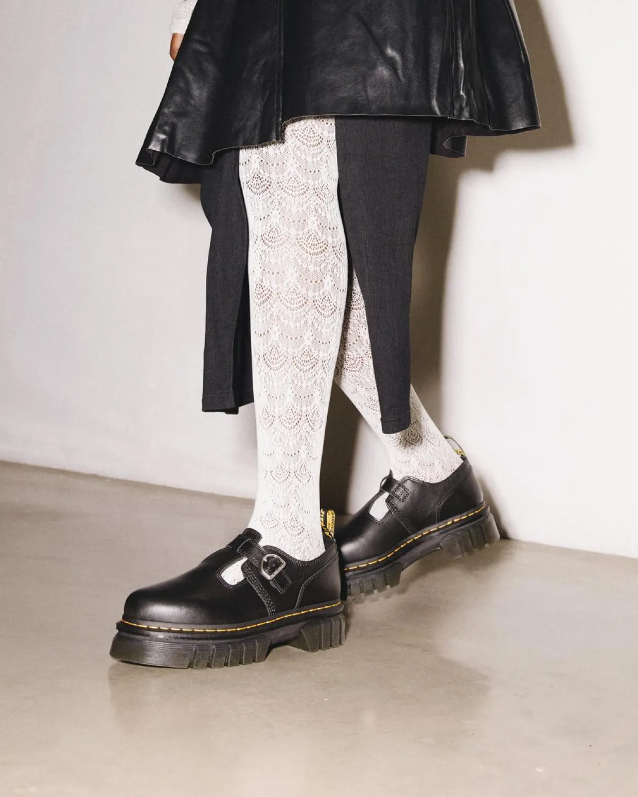 Dr. Martens Babies Plateformes Audrick Nappa Lux Noir — Nappa Lux Fashion