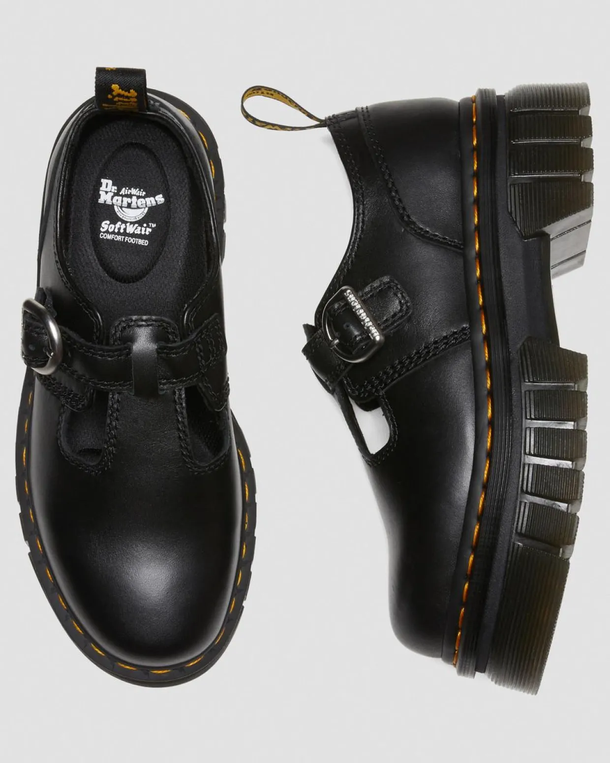 Dr. Martens Babies Plateformes Audrick Nappa Lux Noir — Nappa Lux Fashion