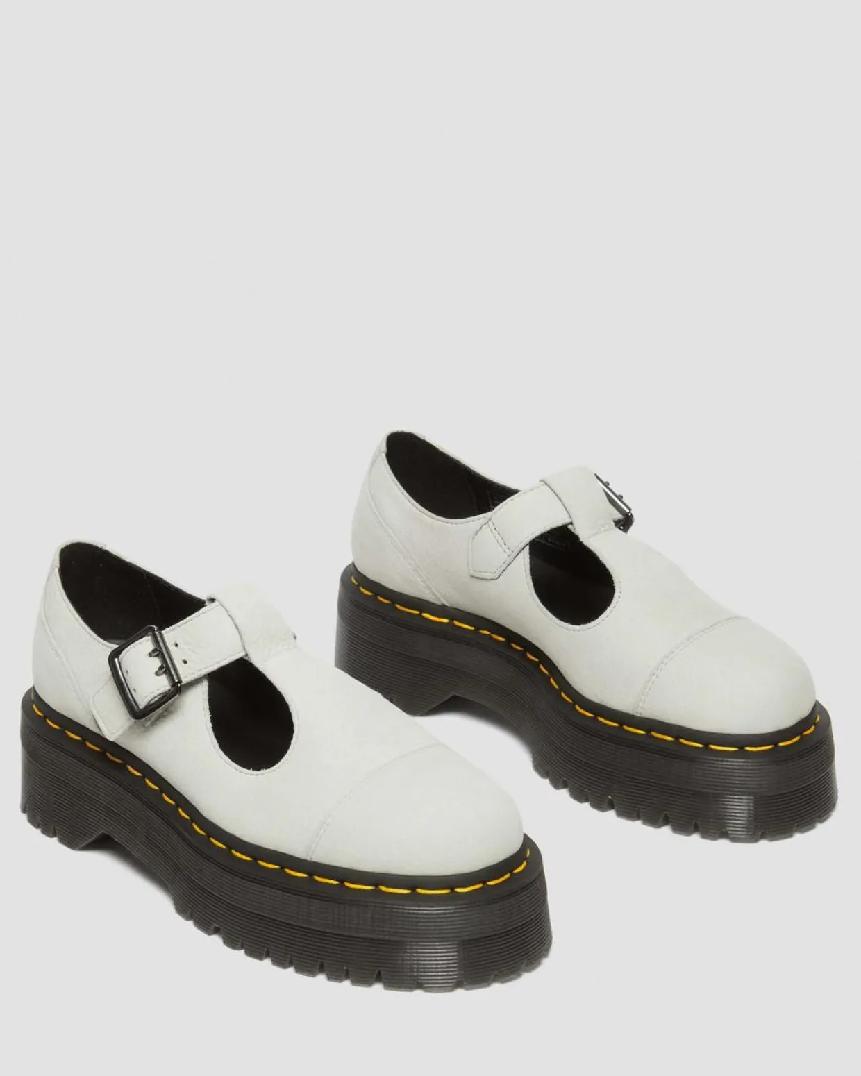 Dr. Martens Babies Plateformes Bethan En Cuir Tumbled Nubuck Smoked Mint — Tumbled Nubuck Best