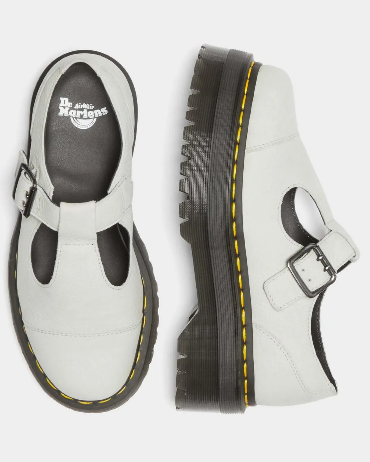 Dr. Martens Babies Plateformes Bethan En Cuir Tumbled Nubuck Smoked Mint — Tumbled Nubuck Best