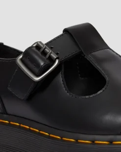 Dr. Martens Babies Plateformes Bethan En Cuir Smooth Noir — Polished Smooth Outlet