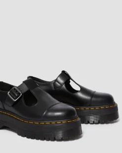 Dr. Martens Babies Plateformes Bethan En Cuir Smooth Noir — Polished Smooth Outlet