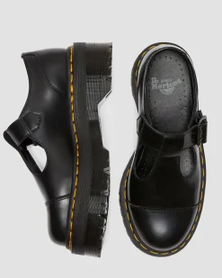 Dr. Martens Babies Plateformes Bethan En Cuir Smooth Noir — Polished Smooth Outlet
