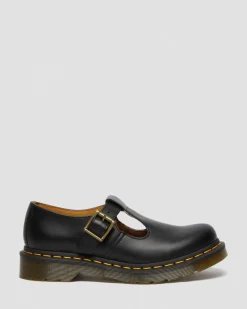 Dr. Martens Babies Polley En Cuir Smooth Noir — Smooth Leather Hot