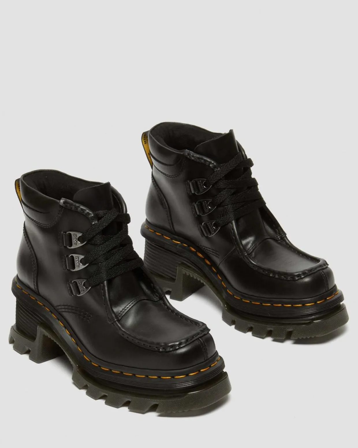 Dr. Martens Boots à 3 œillets Corran En Cuir Atlas à Talons Noir — Atlas Cheap