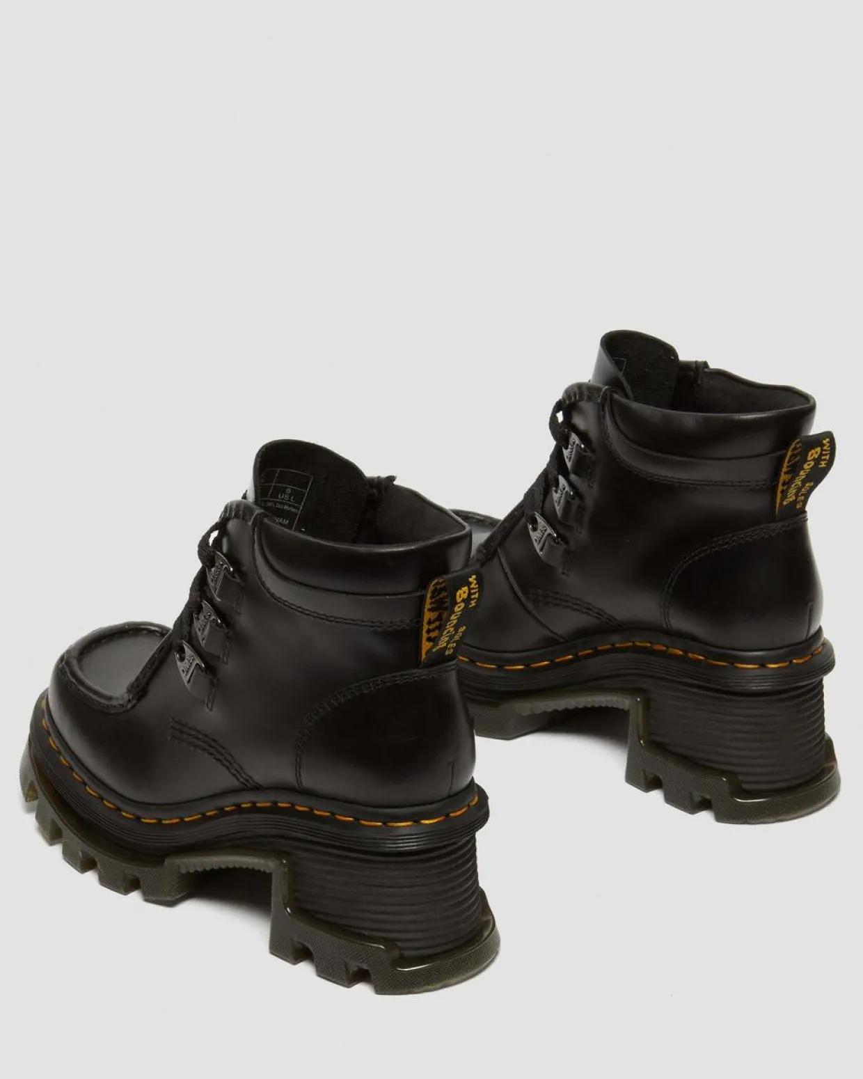 Dr. Martens Boots à 3 œillets Corran En Cuir Atlas à Talons Noir — Atlas Cheap