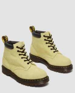 Dr. Martens Boots 939 Ben En Daim à Col Rembourré Et à Lacets Hazy Yellow — Long Napped Suede Online