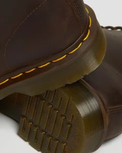 Dr. Martens Boots 1460 En Cuir Crazy Horse à Lacets Marron — Crazy Horse Flash Sale