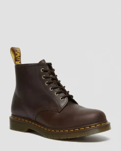 Dr. Martens Boots 101 En Cuir Crazy Horse Marron foncé — Crazy Horse Hot