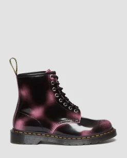 Dr. Martens Boots 1460 En Cuir Distressed Arcadia Rub Off à Lacets Pink — Arcadia Store