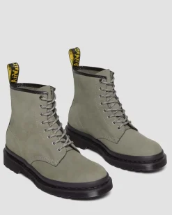 Dr. Martens Boots 1460 En Cuir Milled Nubuck à Lacets NICKEL GREY — Milled Nubuck Wp Sale