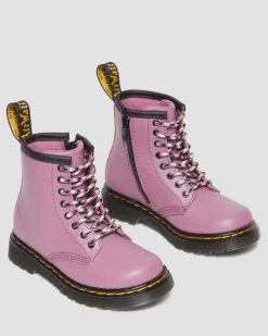 Dr. Martens Boots 1460 En Cuir Neutre à Lacets Pour Tout-petit Muted Purple — Romario Online