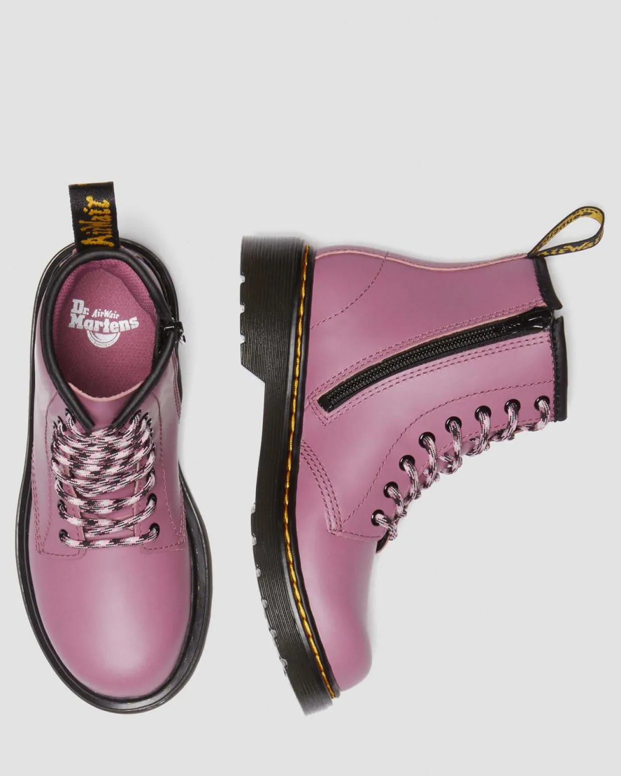 Dr. Martens Boots 1460 En Cuir Neutre à Lacets Junior Muted Purple — Romario Best