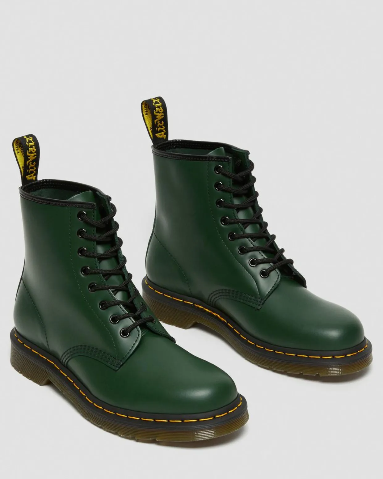 Dr. Martens Boots 1460 En Cuir Smooth à Lacets Vert — Smooth Leather Flash Sale