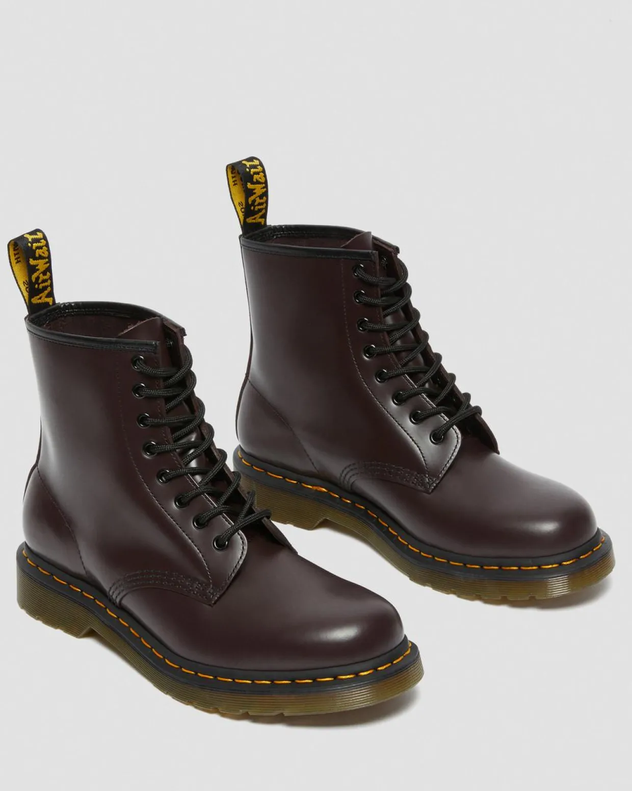 Dr. Martens Boots 1460 En Cuir Smooth à Lacets Bordeaux — Smooth Leather Hot
