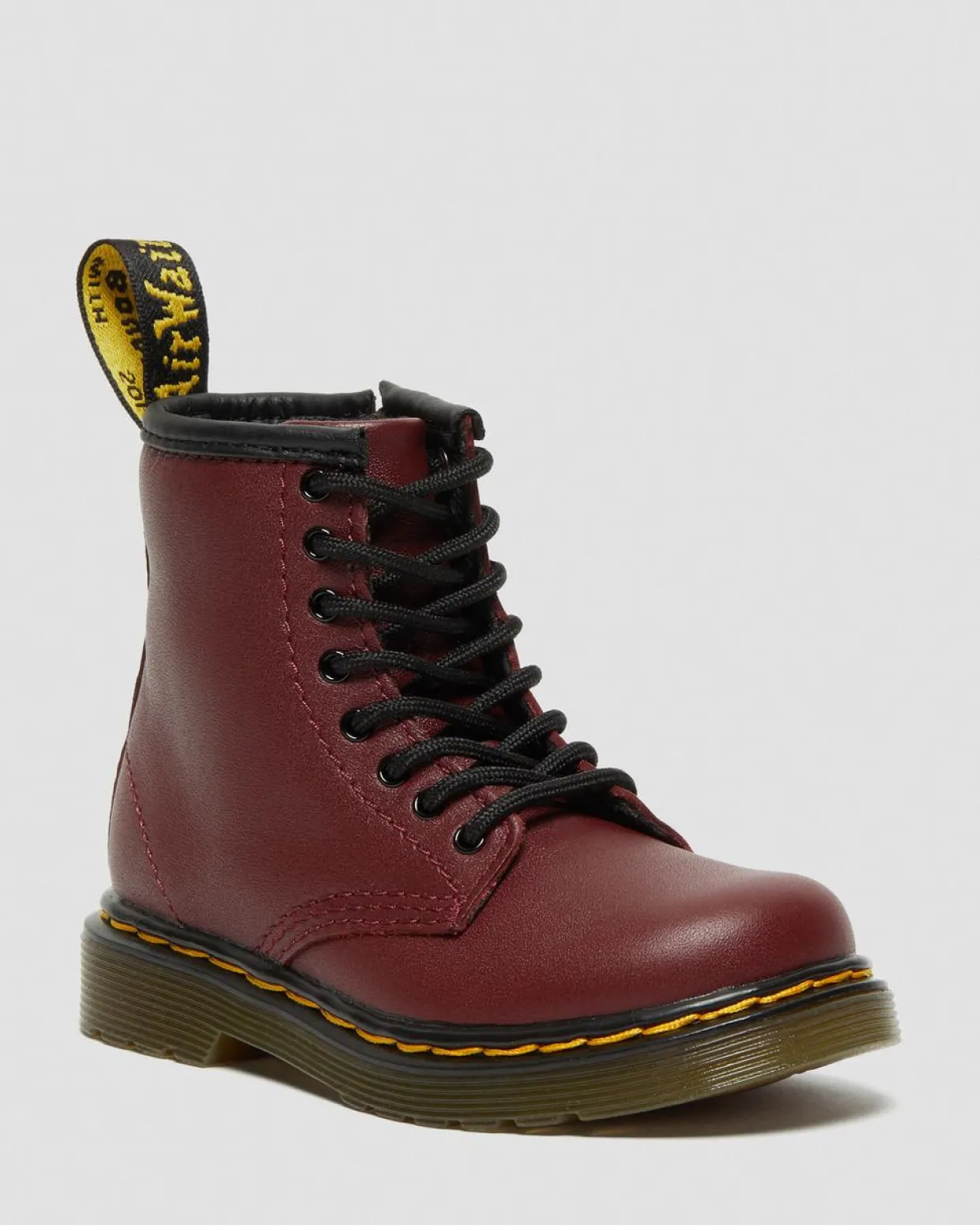 Dr. Martens Boots 1460 En Cuir Softy T à Lacets Pour Tout-petit Rouge Cherry Red — Softy T New