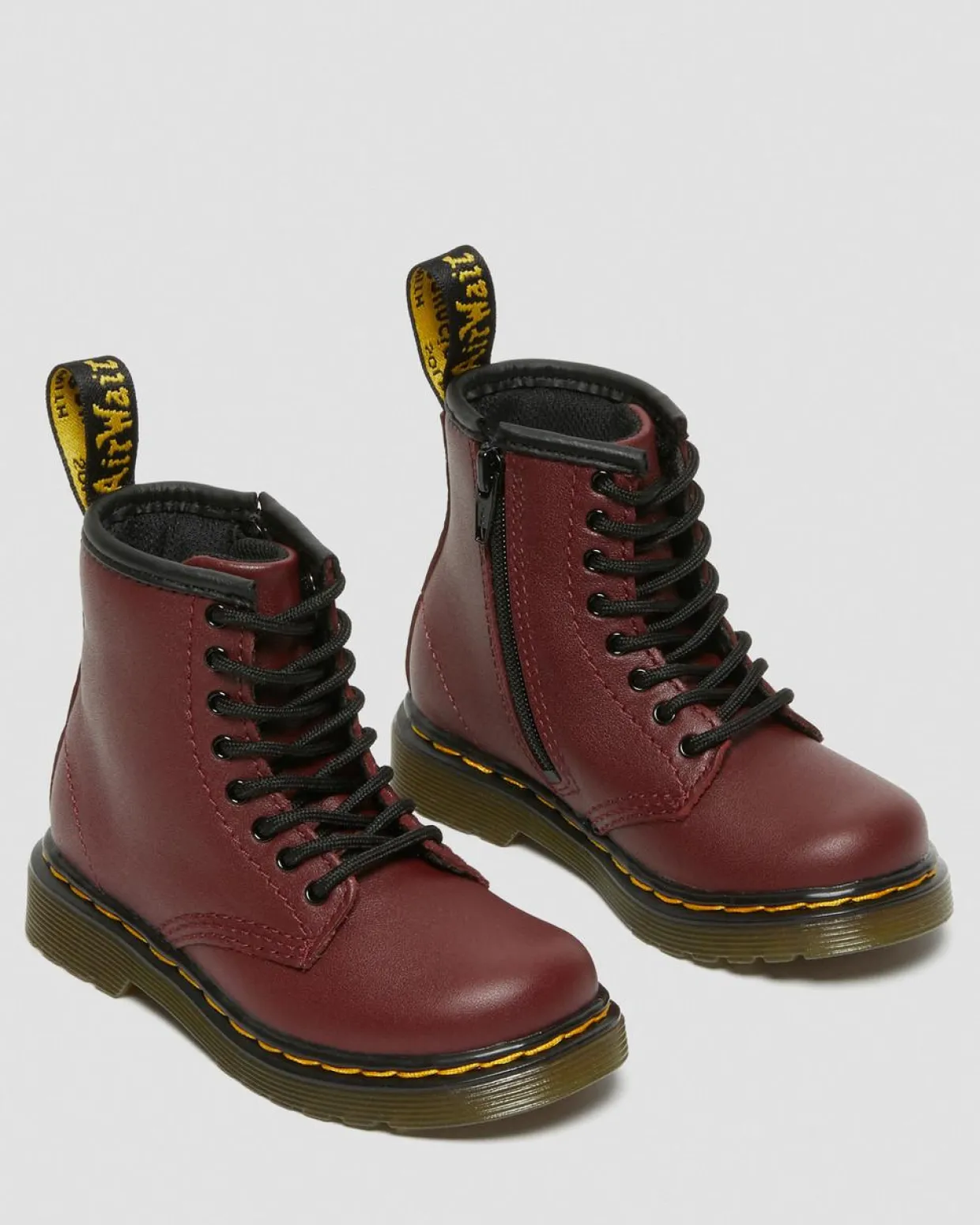 Dr. Martens Boots 1460 En Cuir Softy T à Lacets Pour Tout-petit Rouge Cherry Red — Softy T New