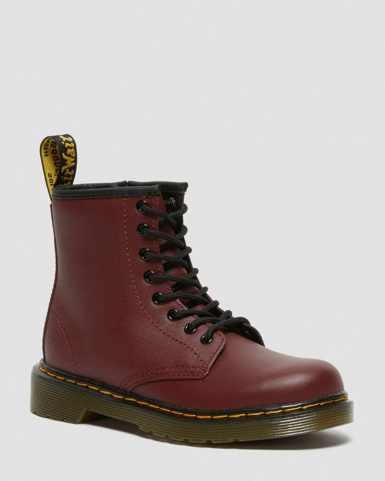 Dr. Martens Boots 1460 En Cuir Softy T à Lacets Junior Rouge Cherry Red — Softy T Discount