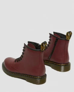 Dr. Martens Boots 1460 En Cuir Softy T à Lacets Junior Rouge Cherry Red — Softy T Discount