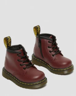 Dr. Martens Boots 1460 En Cuir Softy T Pour Bébé Rouge Cherry Red — Softy T Sale