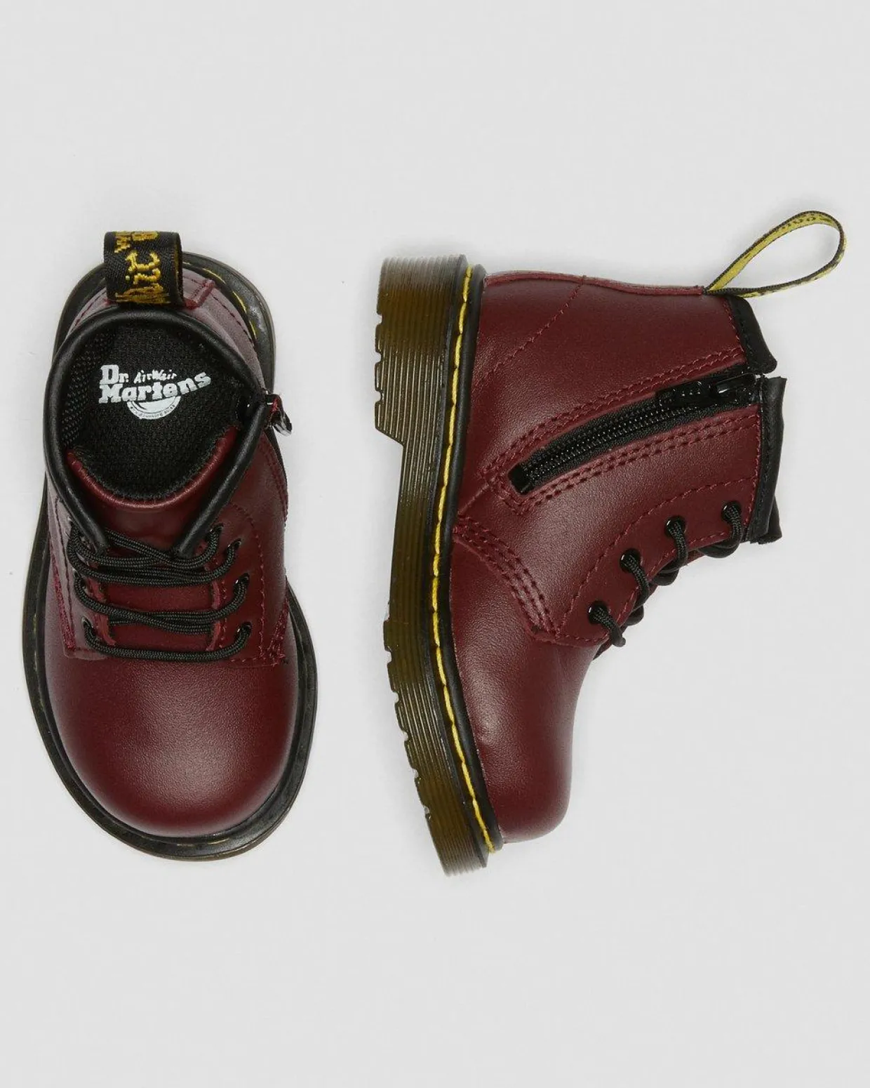 Dr. Martens Boots 1460 En Cuir Softy T Pour Bébé Rouge Cherry Red — Softy T Sale