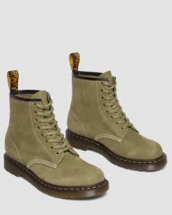 Dr. Martens Boots 1460 En Cuir Tumbled Nubuck à Lacets Muted Olive — Tumbled Nubuck Cheap