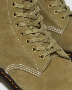 Dr. Martens Boots 1460 En Cuir Tumbled Nubuck à Lacets Muted Olive — Tumbled Nubuck Cheap