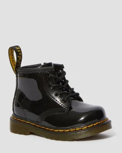 Dr. Martens Boots 1460 En Cuir Verni à Lacets Pour Bébé Noir — Patent Leather New