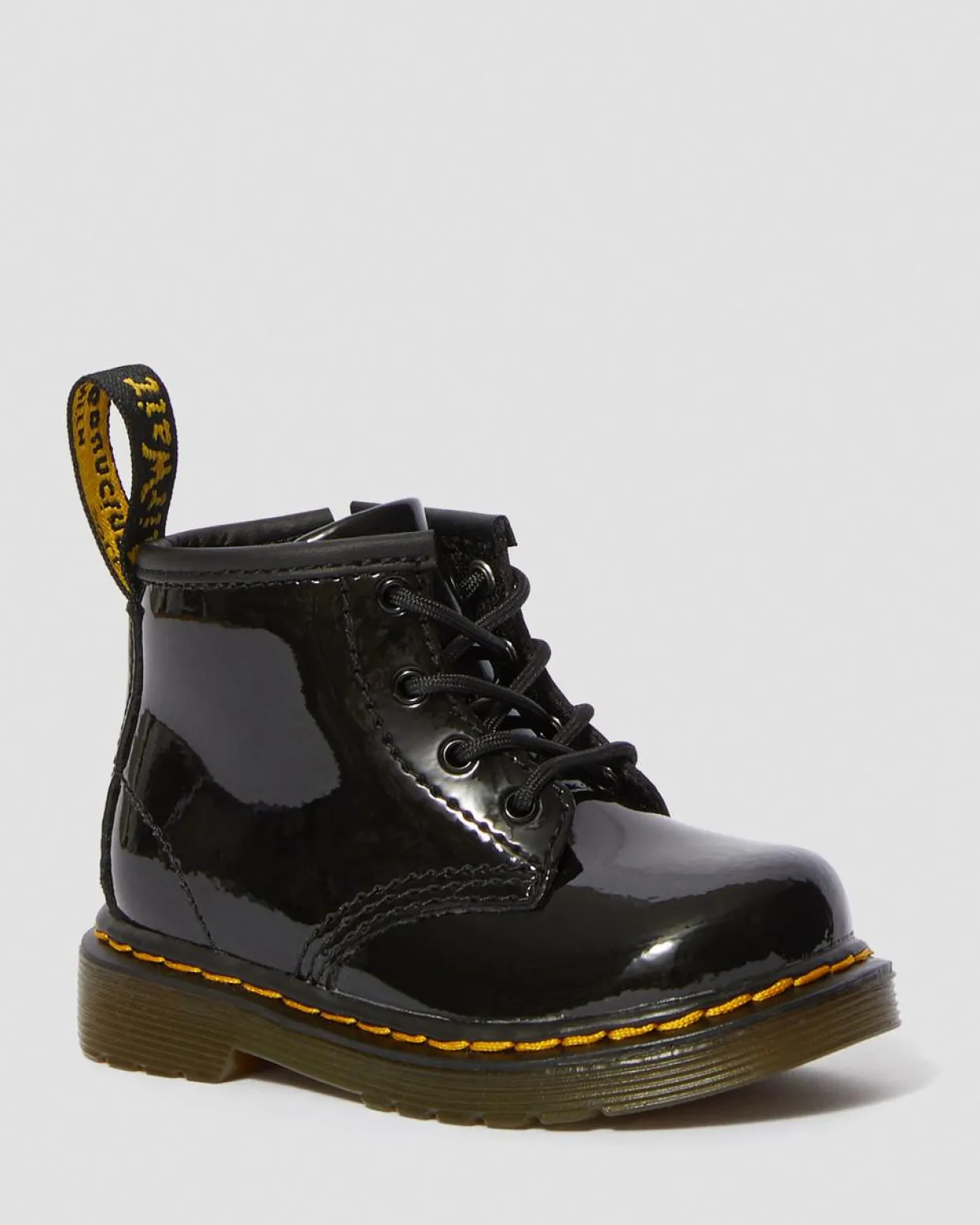Dr. Martens Boots 1460 En Cuir Verni à Lacets Pour Bébé Noir — Patent Leather New
