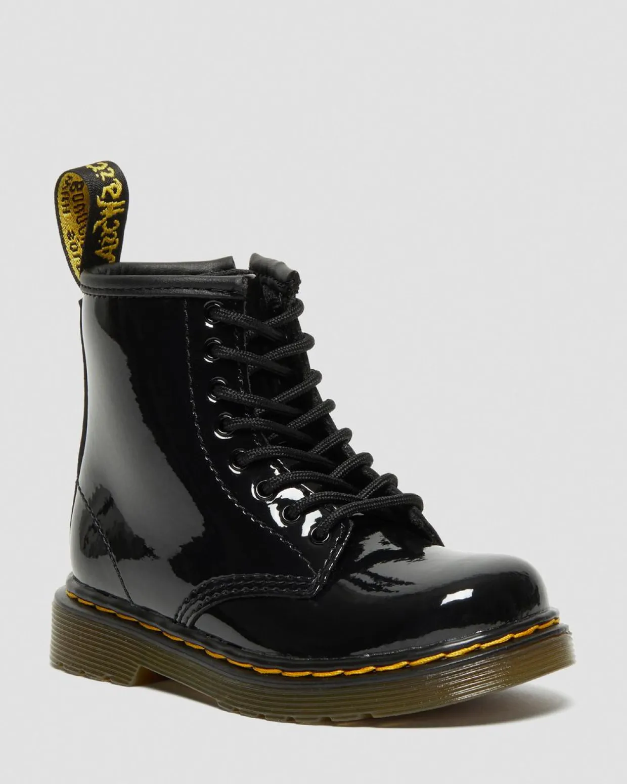 Dr. Martens Boots 1460 En Cuir Verni à Lacets Pour Tout-petit Noir — Patent Leather New