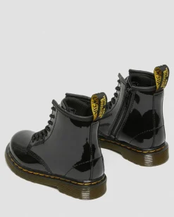 Dr. Martens Boots 1460 En Cuir Verni à Lacets Pour Tout-petit Noir — Patent Leather New