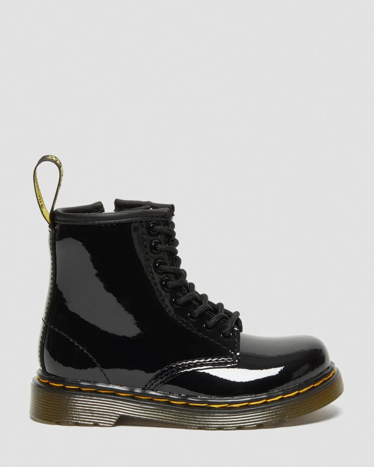 Dr. Martens Boots 1460 En Cuir Verni à Lacets Pour Tout-petit Noir — Patent Leather New