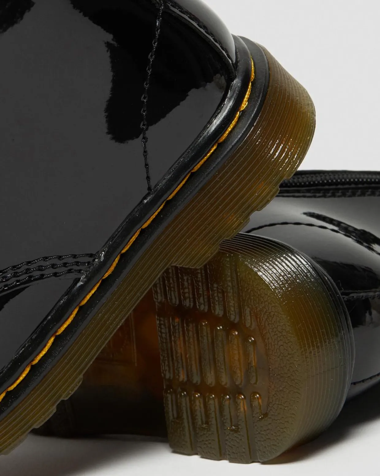 Dr. Martens Boots 1460 En Cuir Verni à Lacets Pour Tout-petit Noir — Patent Leather New