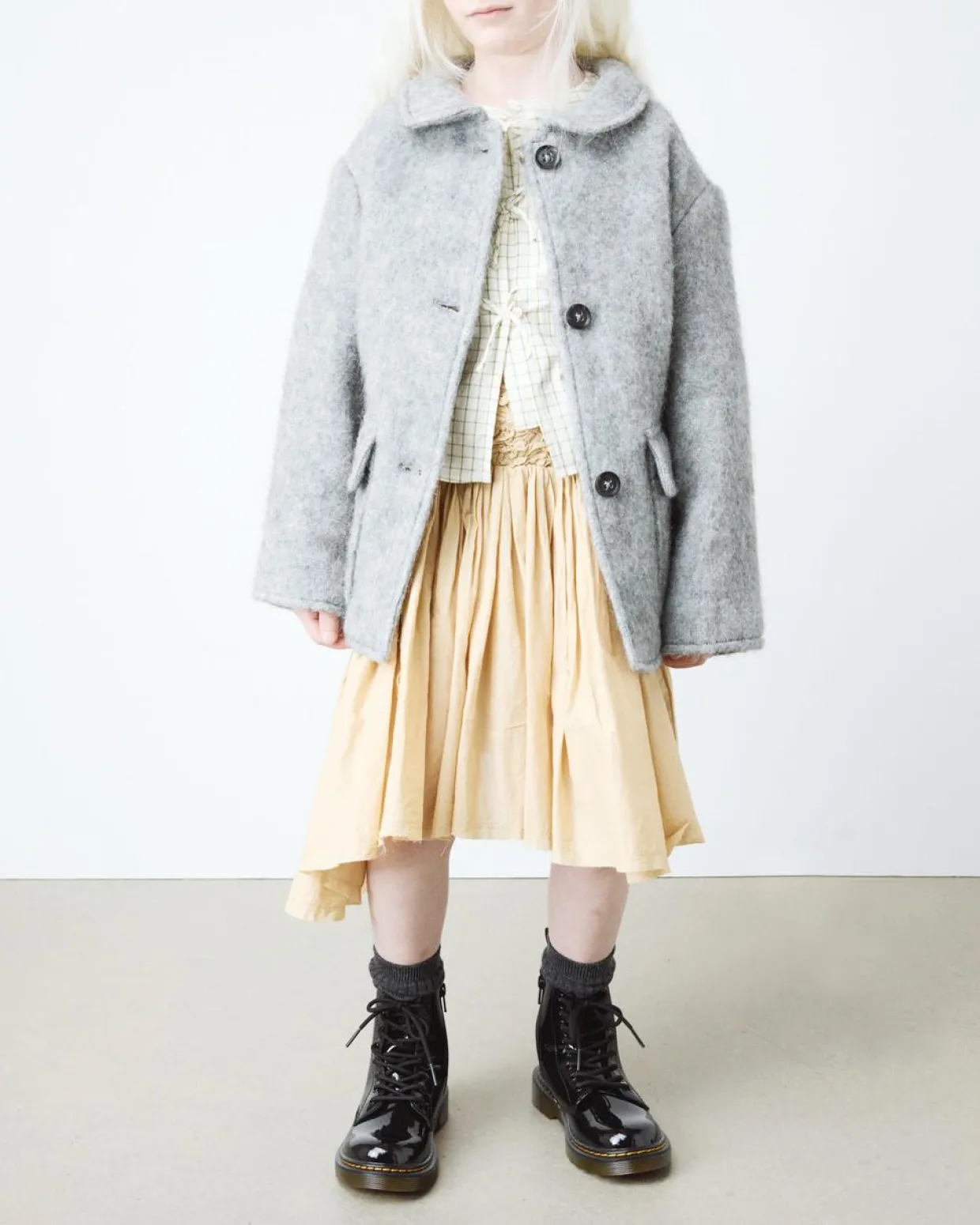 Dr. Martens Boots 1460 En Cuir Verni à Lacets Junior Noir — Patent Leather Sale