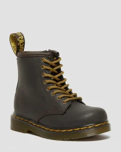 Dr. Martens Boots 1460 En Cuir Wildhorse à Lacets Pour Tout-petit Marron foncé — Wildhorse Lamper Cheap