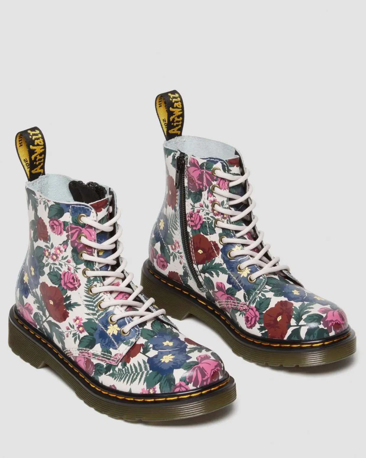 Dr. Martens Boots 1460 English Garden En Cuir à Lacets Junior Multi — Hydro Leather Outlet