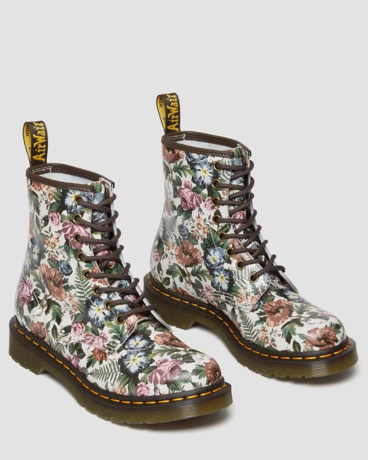Dr. Martens Boots 1460 English Garden En Cuir à Lacets Multi — Backhand New