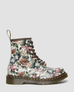 Dr. Martens Boots 1460 English Garden En Cuir à Lacets Multi — Backhand New