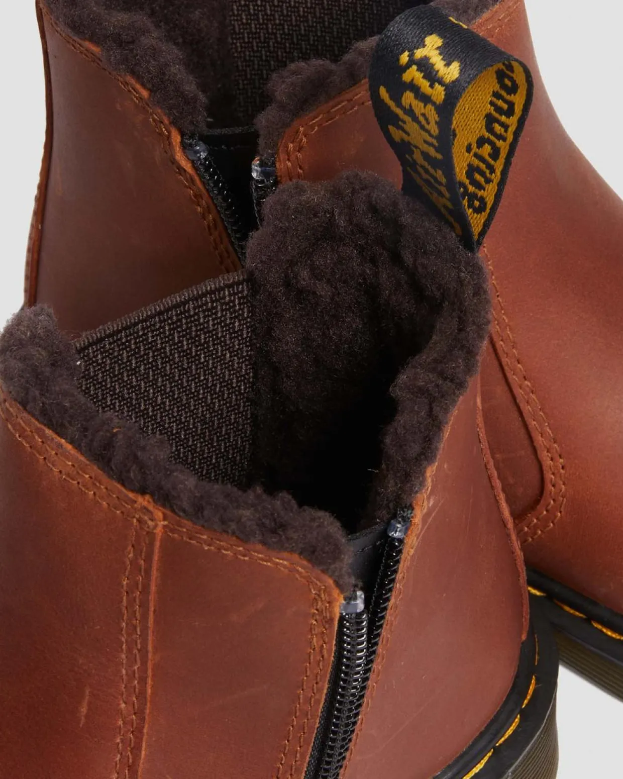 Dr. Martens Boots 2976 Leonore En Cuir Junior LIGHT BROWN — Republic Waterproof Flash Sale