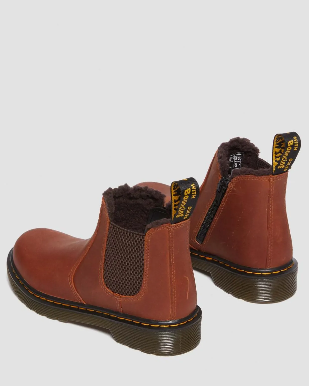 Dr. Martens Boots 2976 Leonore En Cuir Junior LIGHT BROWN — Republic Waterproof Flash Sale